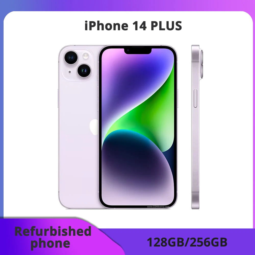 IPhone 14 Plus 5G reconditioned-128/ Go ROM, 6 Go RAM, screen Super Retina OLED "authentic, Face ID - Excellent condition
